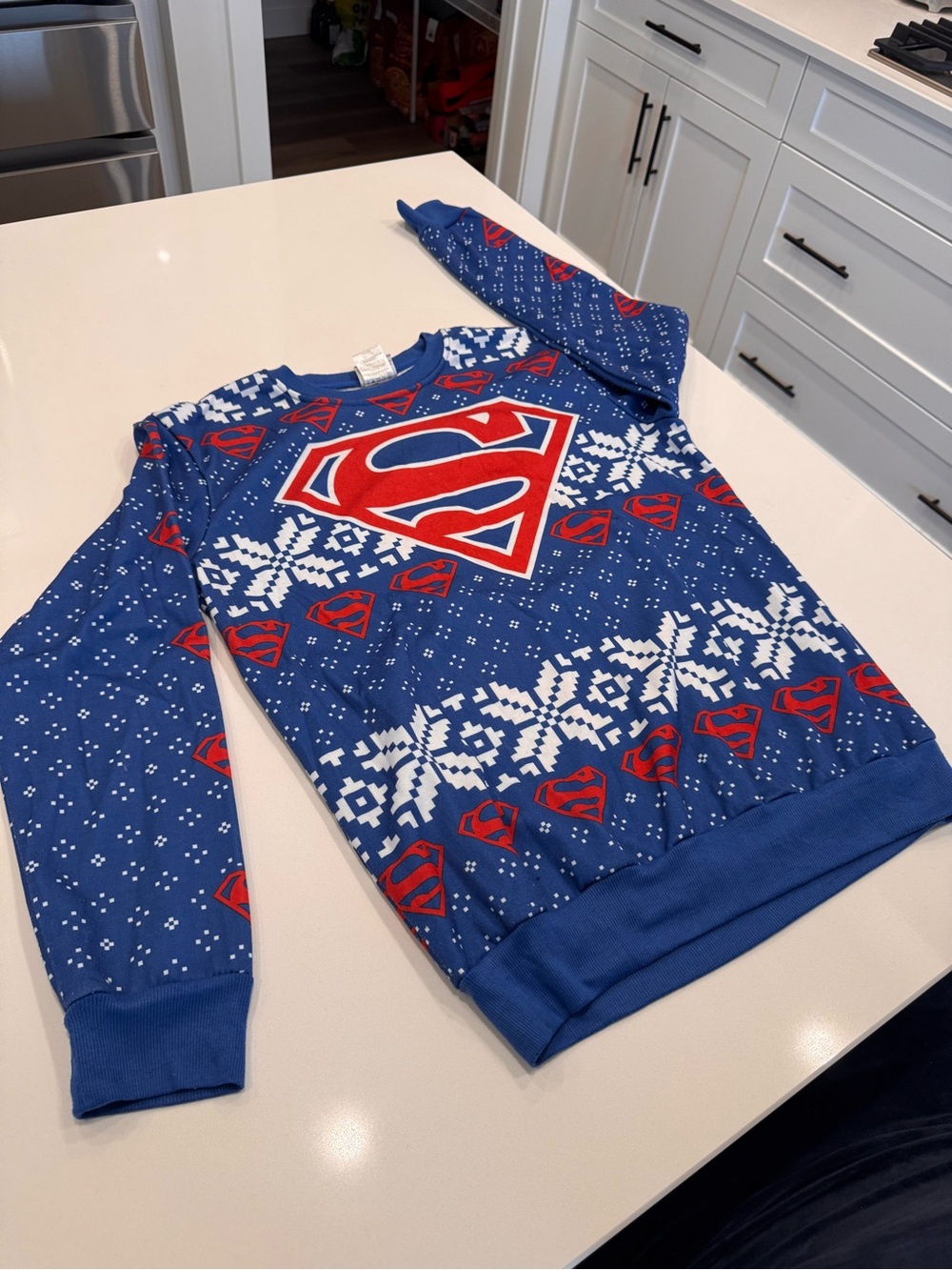 Superman Blue Crewneck with Red Superman Logo